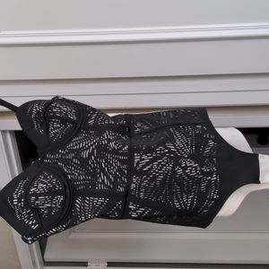 OUT Bodysuit Black and White